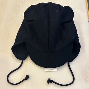 Mini Rodini Black Earflap Hat